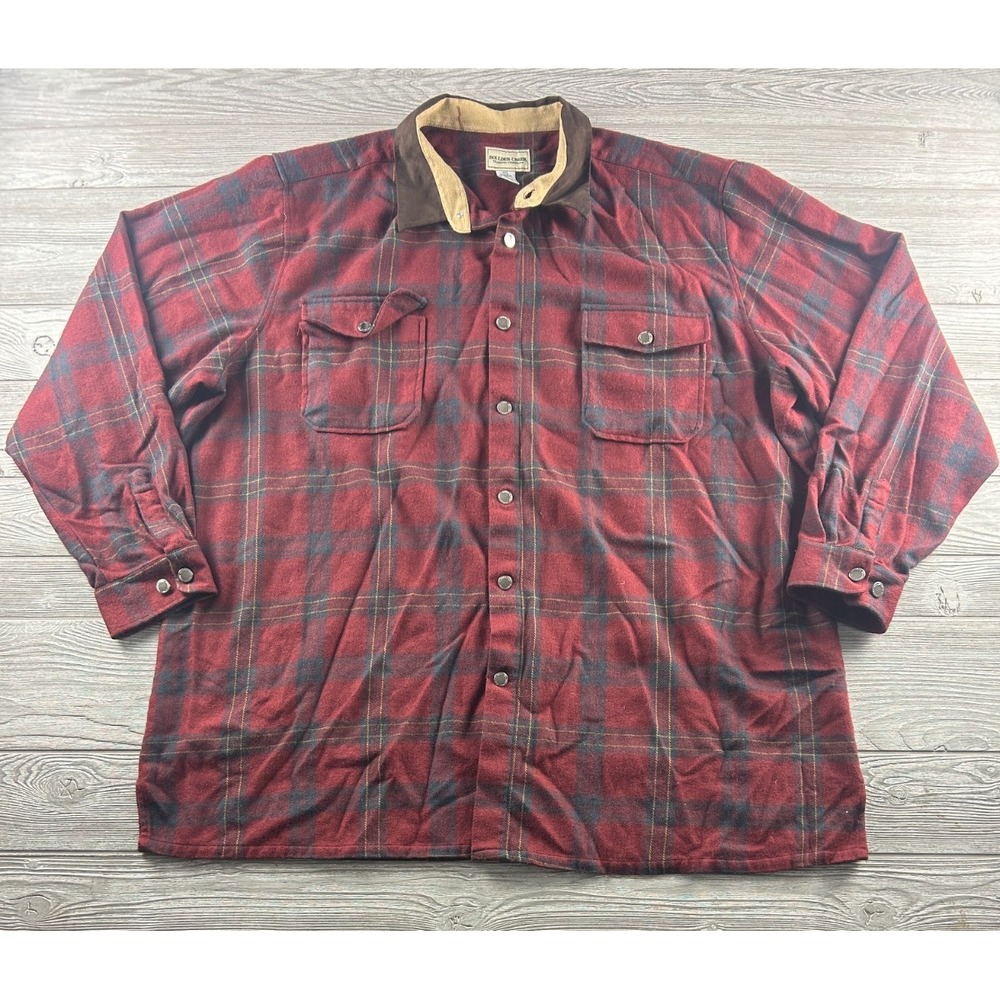 Boulder Creek Trading Co Button Up Shirt Mens 4XL Red Plaid Long Sleeve Snap
